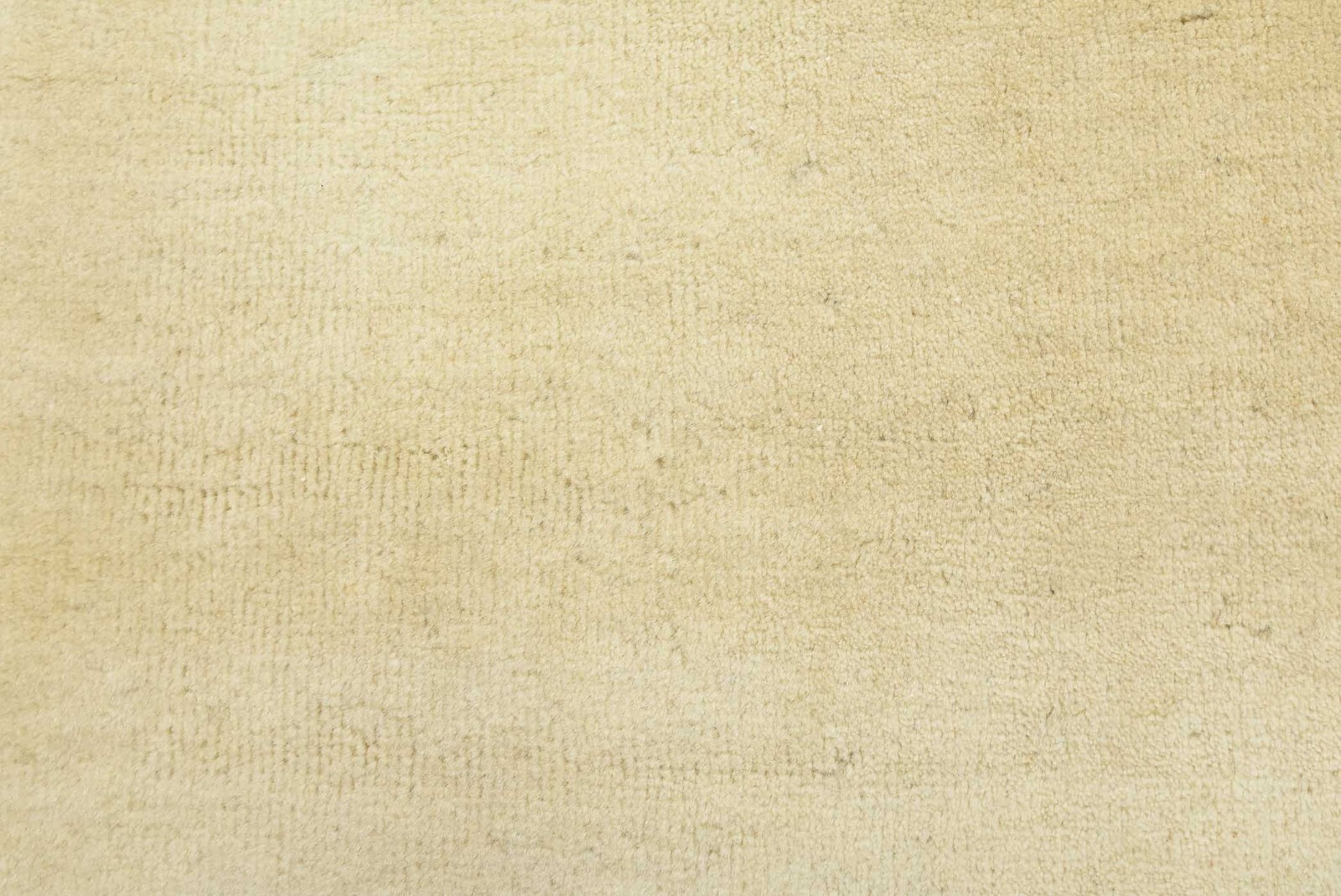 Solid Ivory Rug 6’1” x 9’1” Wool Contemporary Hand-Knotted Carpet