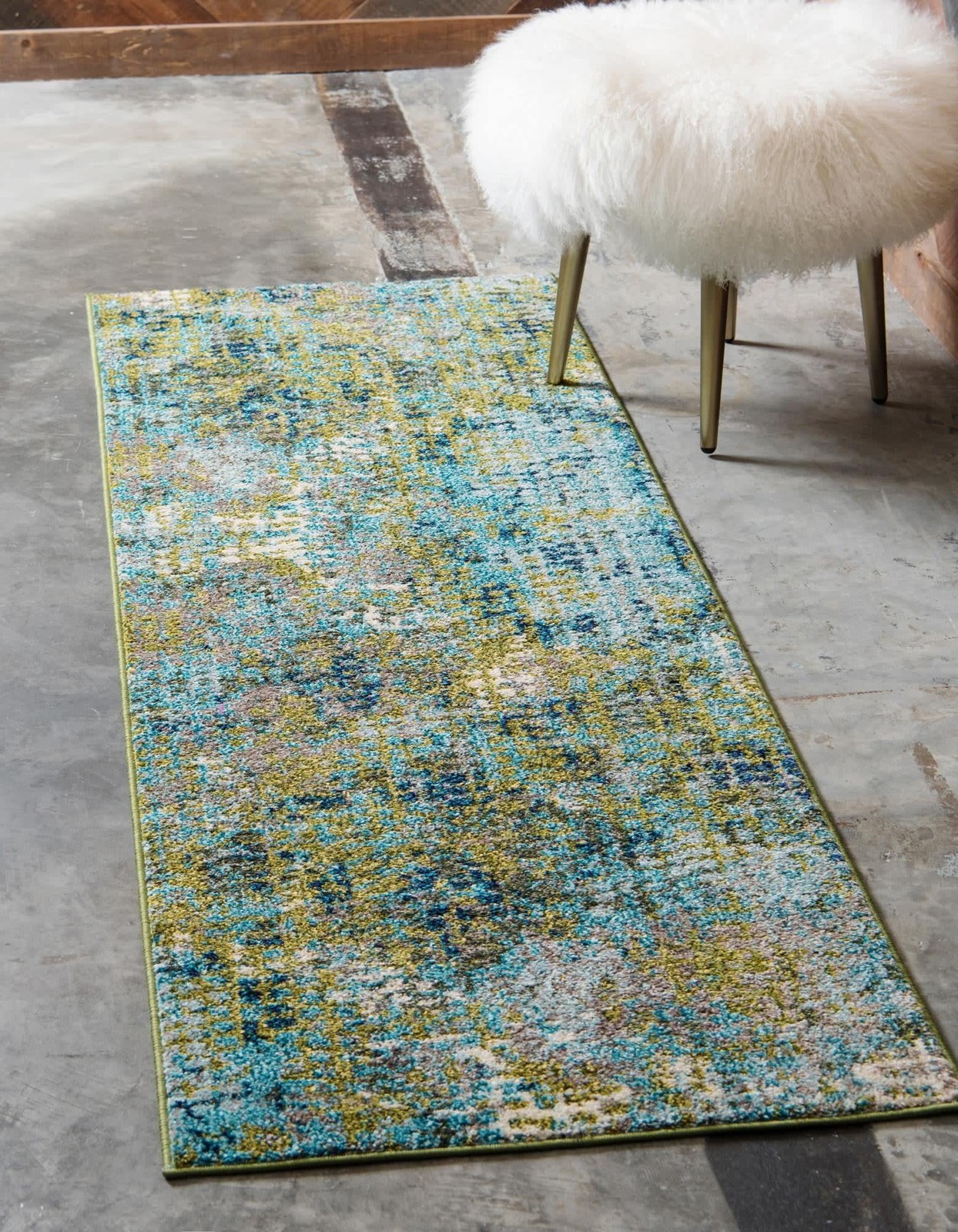 Unique Loom Chromatic Collection Modern Colorful Vibrant Abstract Area Rug For