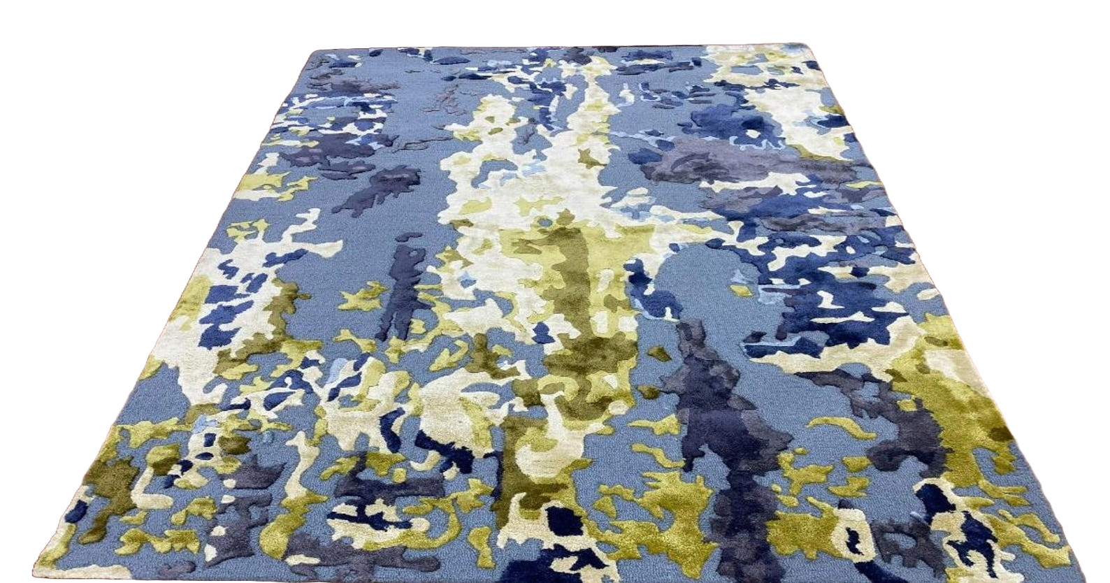 Wool Rug Tufted Area Modern Hand Carpet Handmade 100% Viscose New Hand-Tufted