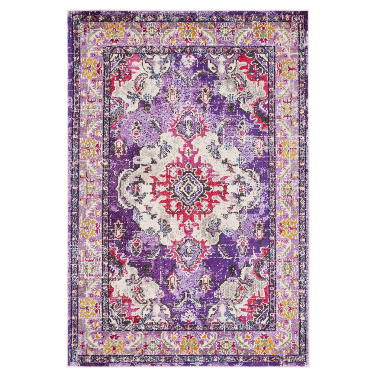 SAFAVIEH Monaco Collection MNC243P Violet / Fuchsia Rug