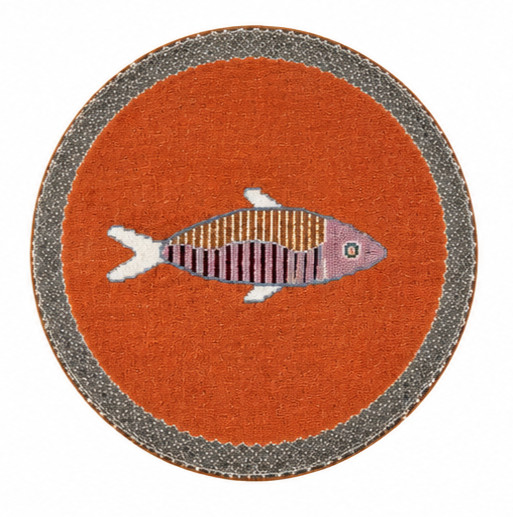 Pink Fish Design Placemats Set of 6 Handmade Dining Table Mats Coastal Decor