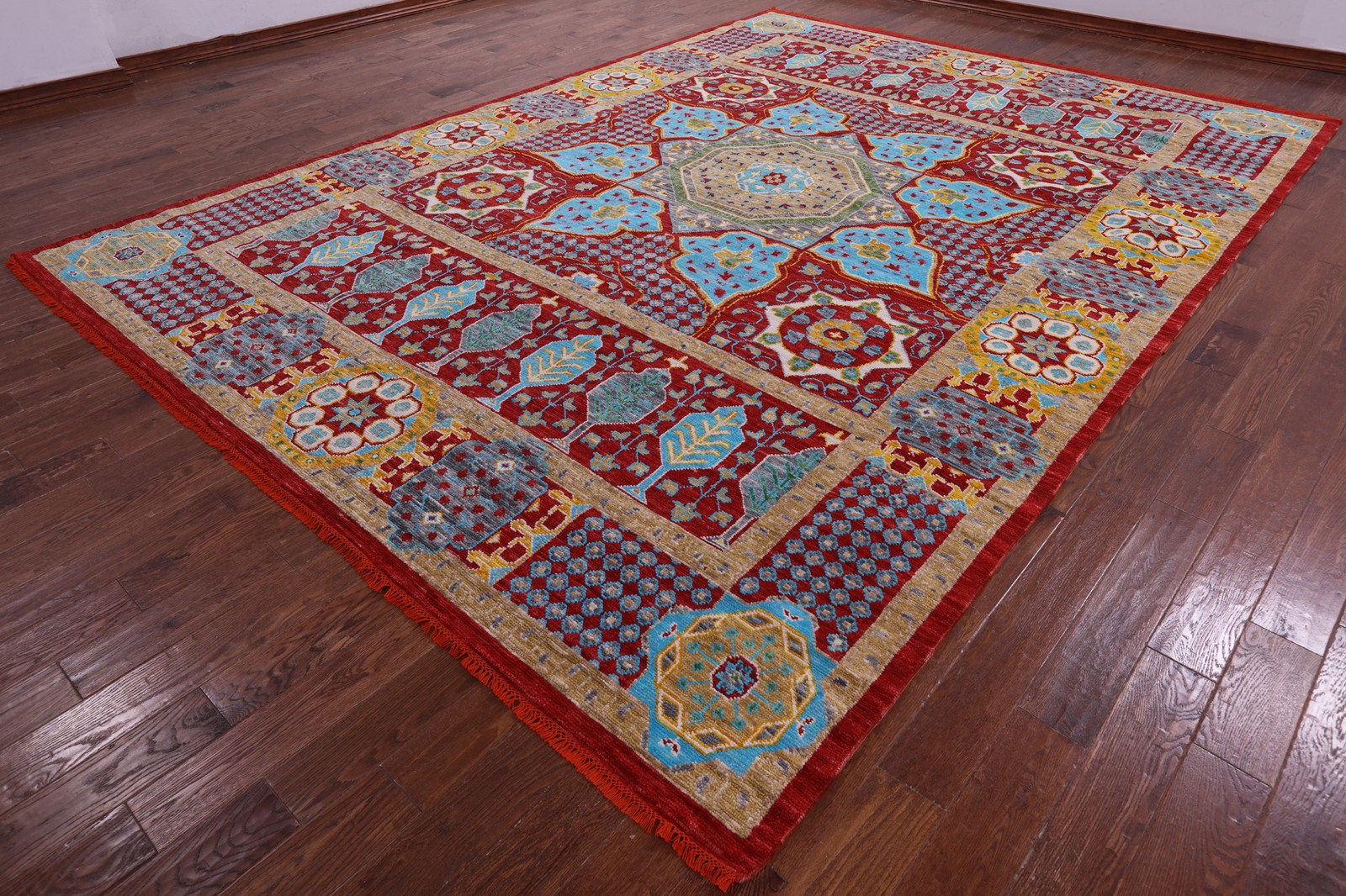 9′ 10″ X 13′ 9″ Hand Knotted Mamluk Wool Rug – Q19922