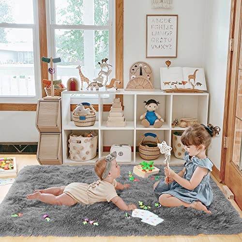 2×4 Small Bedroom Rug, Machine Washable Runner 2′ x 4′ (Rectangular) Grey