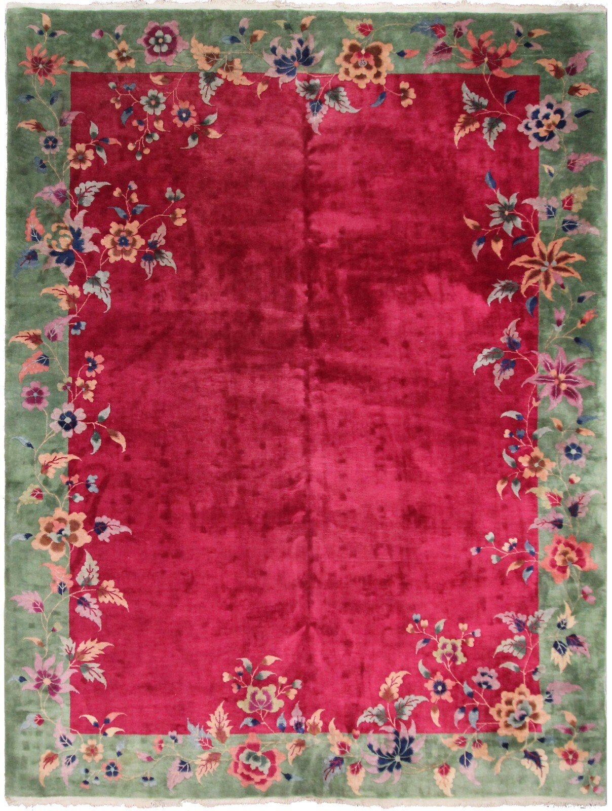 9×12 Rare Antique Art Deco Rug Walter Nichols Purple Chinese Rug 275cm x 351cm