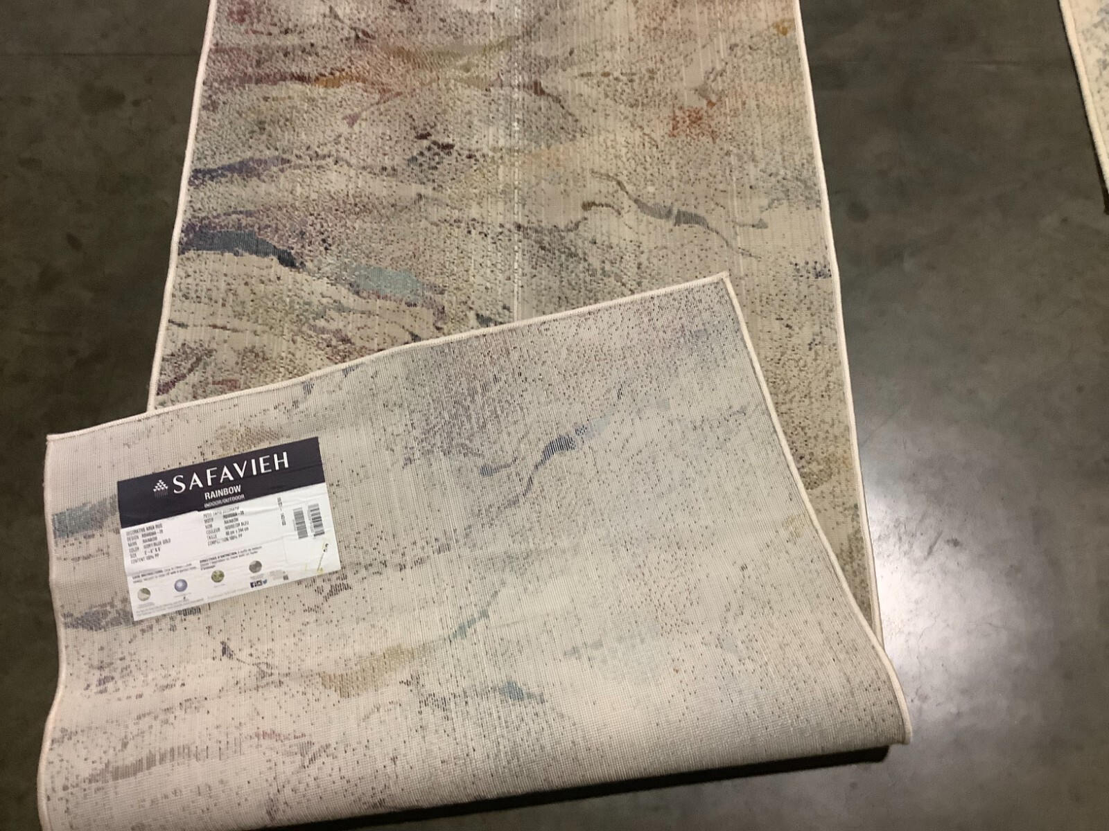 IVORY / BLUE GOLD 2′-6″ x 8′-0″ Flaw in Rug, Reduced Price 1172676921 RBW656A-28