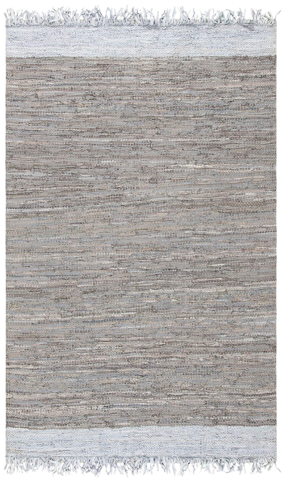 Safavieh Vintage Leather Collection Area Rug – 6 X 9 Light Grey Taupe Handmade