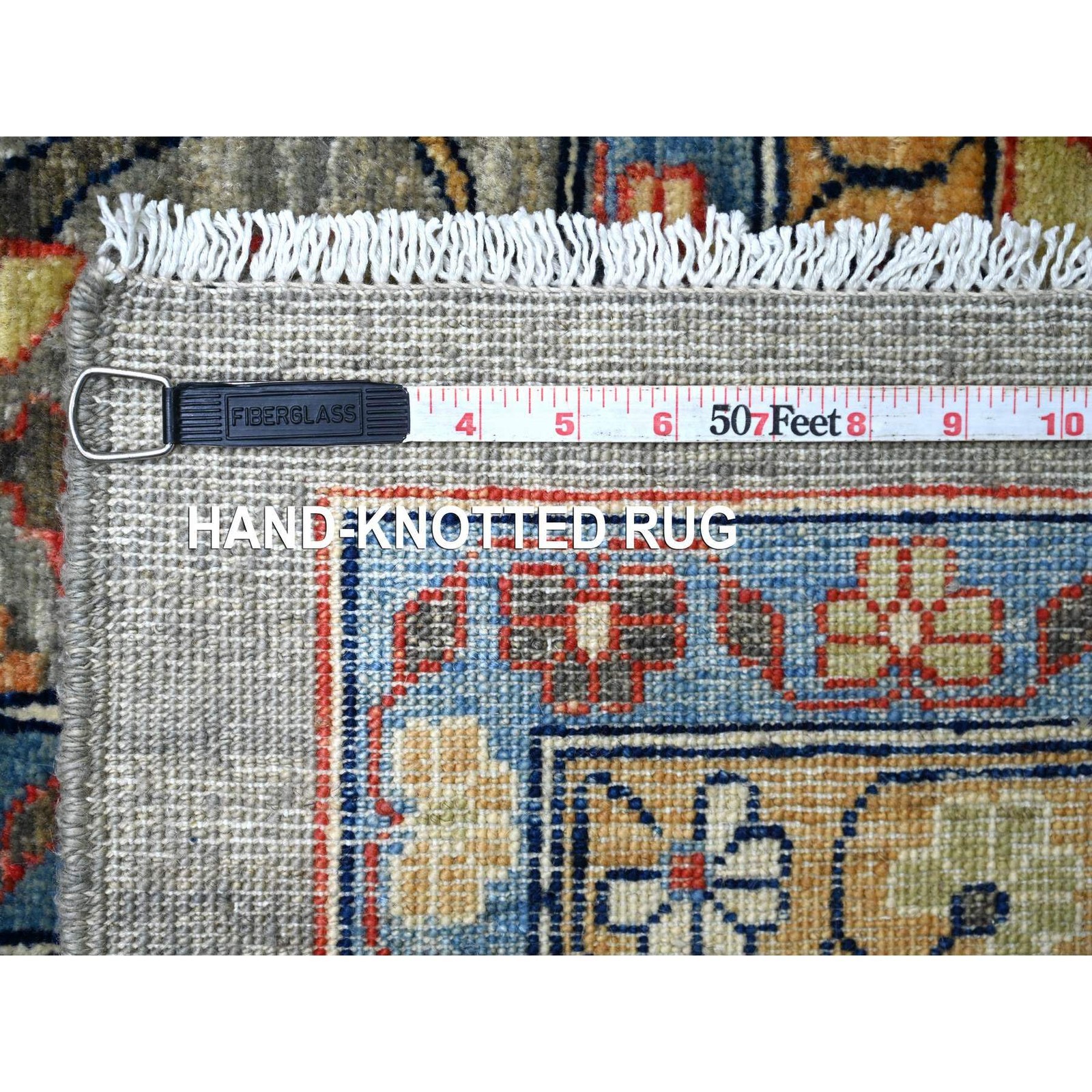11’7″x15’5″ Gray Peshawar with Bijar Garus Design Hand Knotted Wool XL Rug 22473