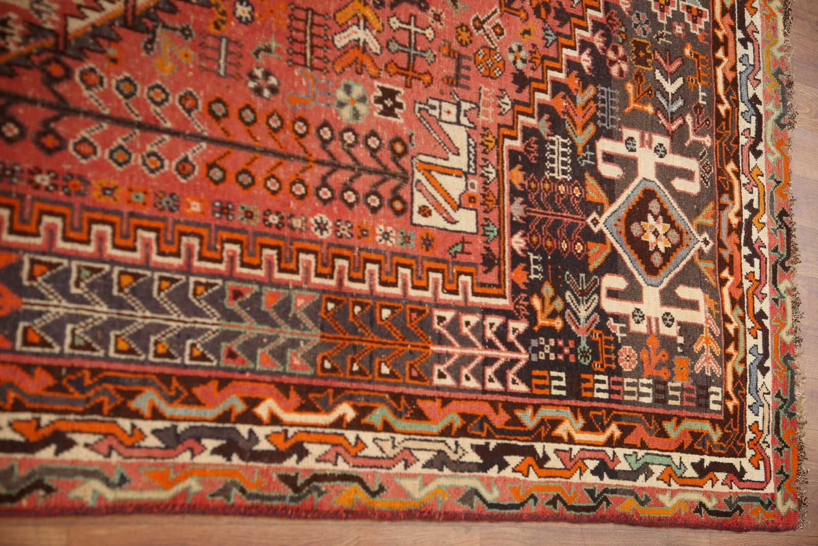Semi-Antique Vegetable Dye Tribal Traditional Hand-made Wool Rug Area Carpet 5×9