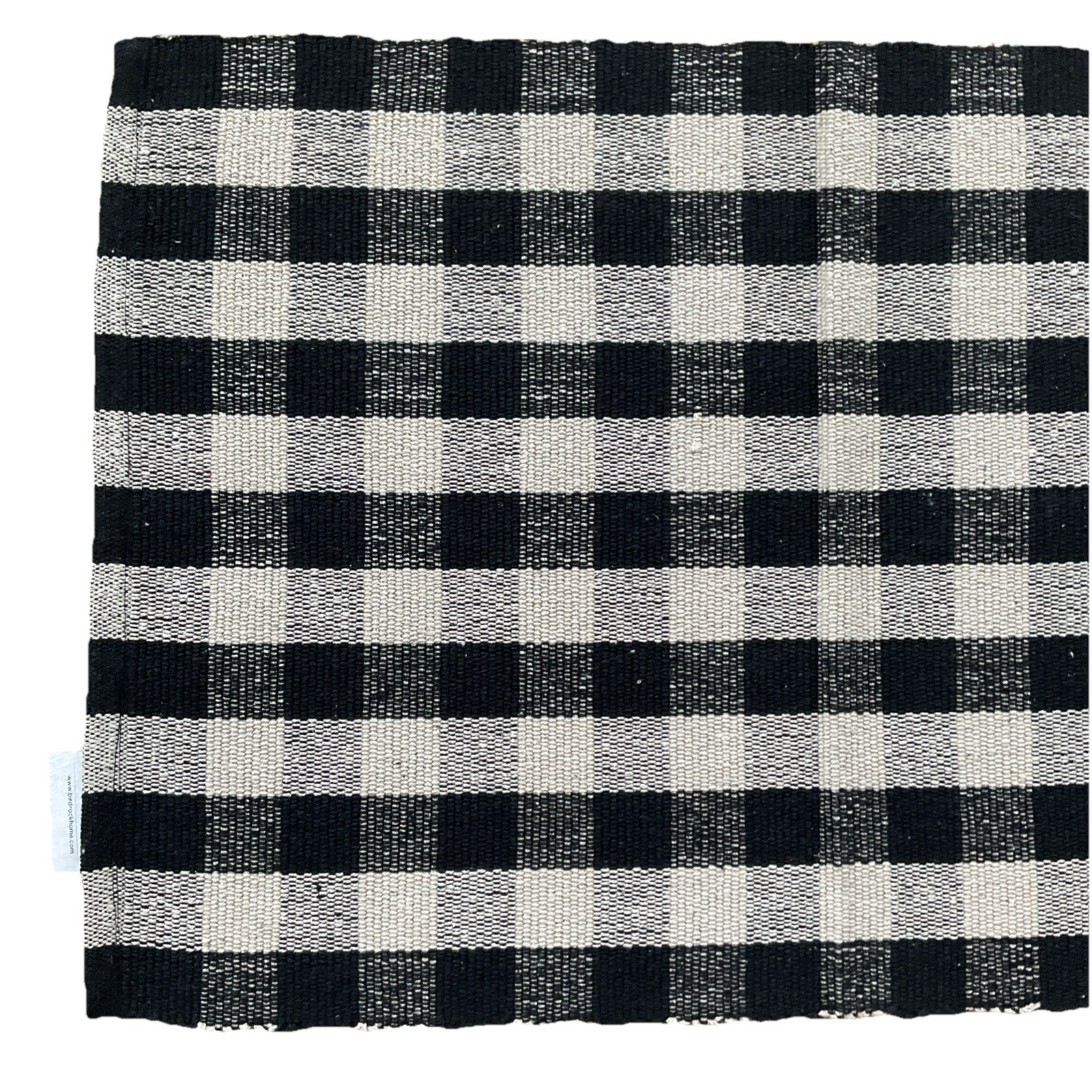 Buffalo Plaid Door Mat Rug Black & White Checkered Indoor/Outdoor Use Brand New
