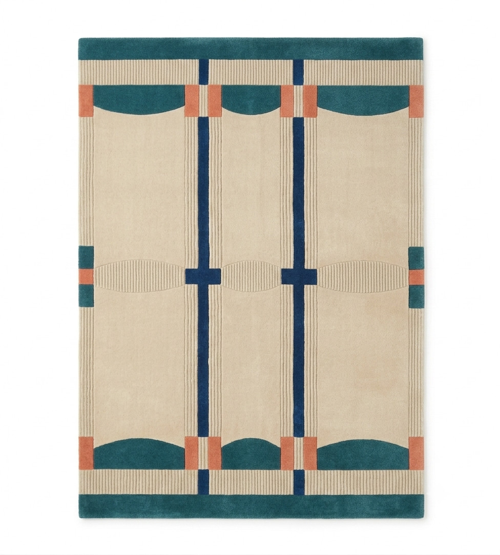 Hand Tufted Geometric 100% Wool Contemporary Area Rugs 8×10 9×12 10×14 12×15 ft