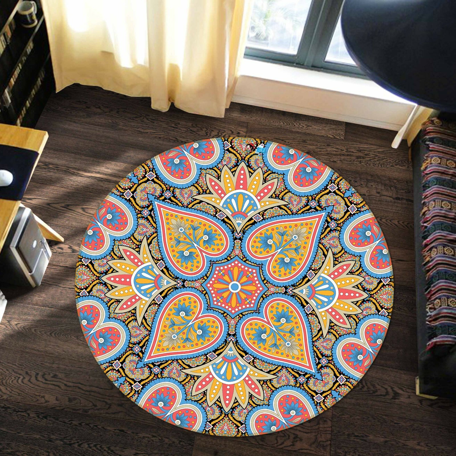 3D Yellow Heart Pattern ZHUA658 Game Non Slip Rug Mat Photo Carpet Zoe