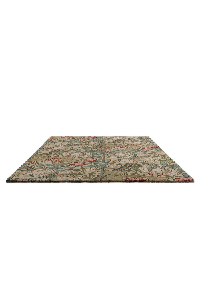 Vintage Lily Floral Rug with Hand Tufted Wool Area Carpets