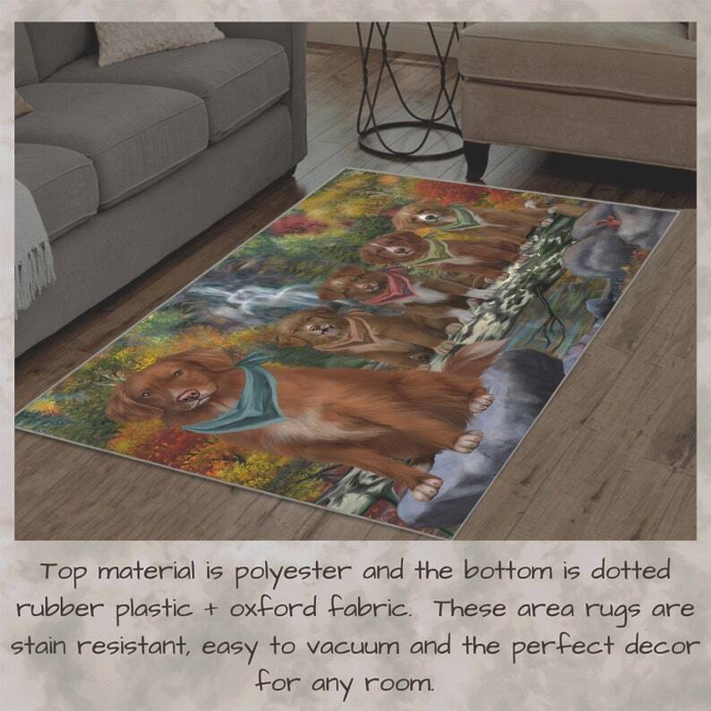 Nova Scotia Duck Tolling Retriever Dog Area Rug and Runner Personalized NWT NEW