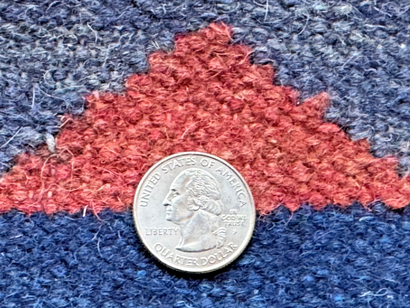 Vintage Indian 80% Virgin Wool Rug | Dark Blue Tribal Hand-Knotted German Import