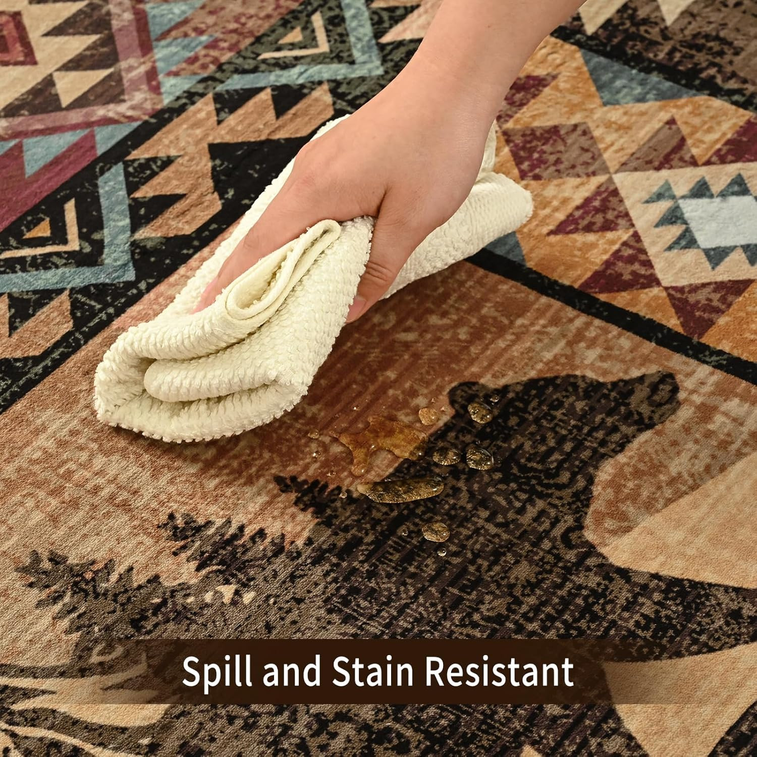 HOMORE Runner Rug 2×5 Washable Western Rugs for Hallway Entryway,Rustic Cabin Ru