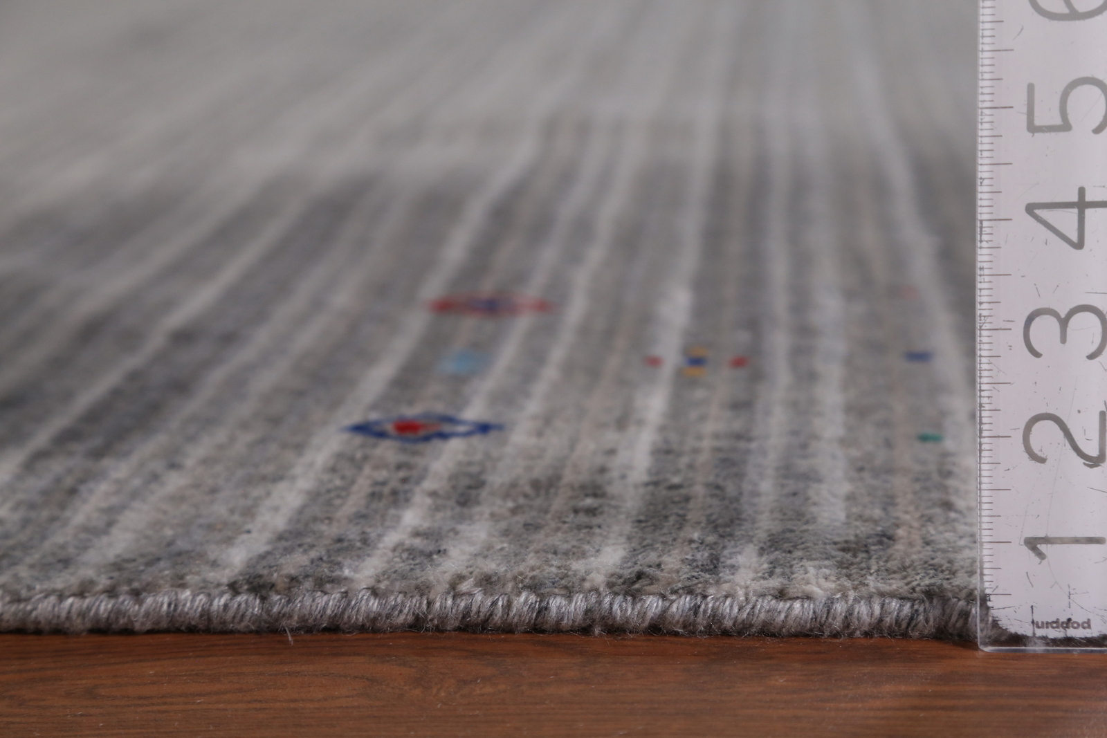 Eye-catching Gabbeh Area Rug Gray Color Handmade Silk 9×12 ft