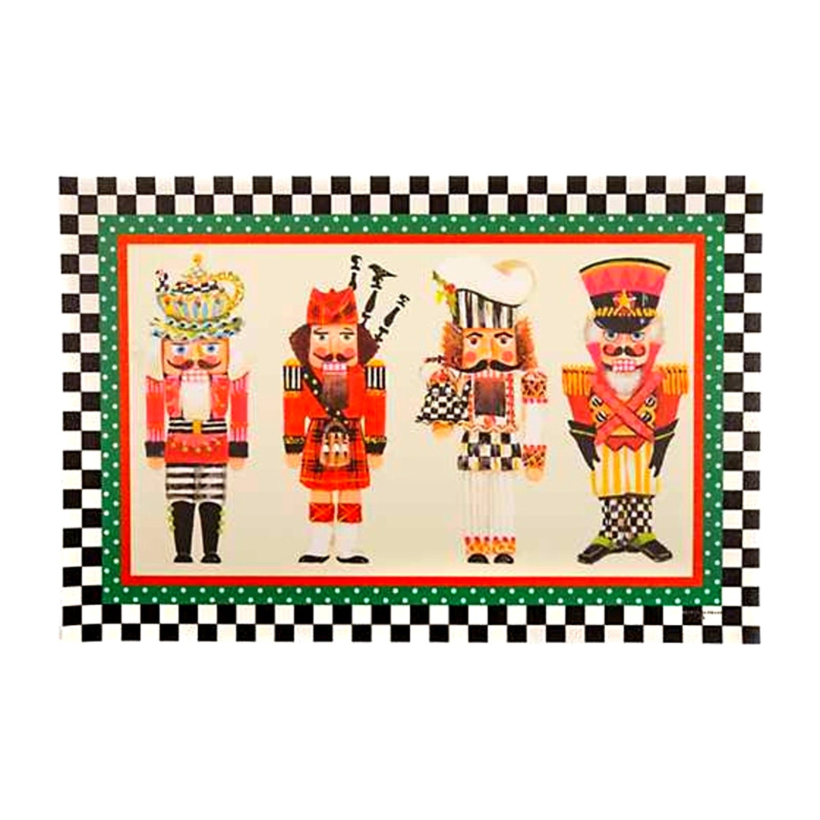 MACKENZIE CHILDS Nutcracker Rug 2′ x 3′ Christmas Holiday Decor New
