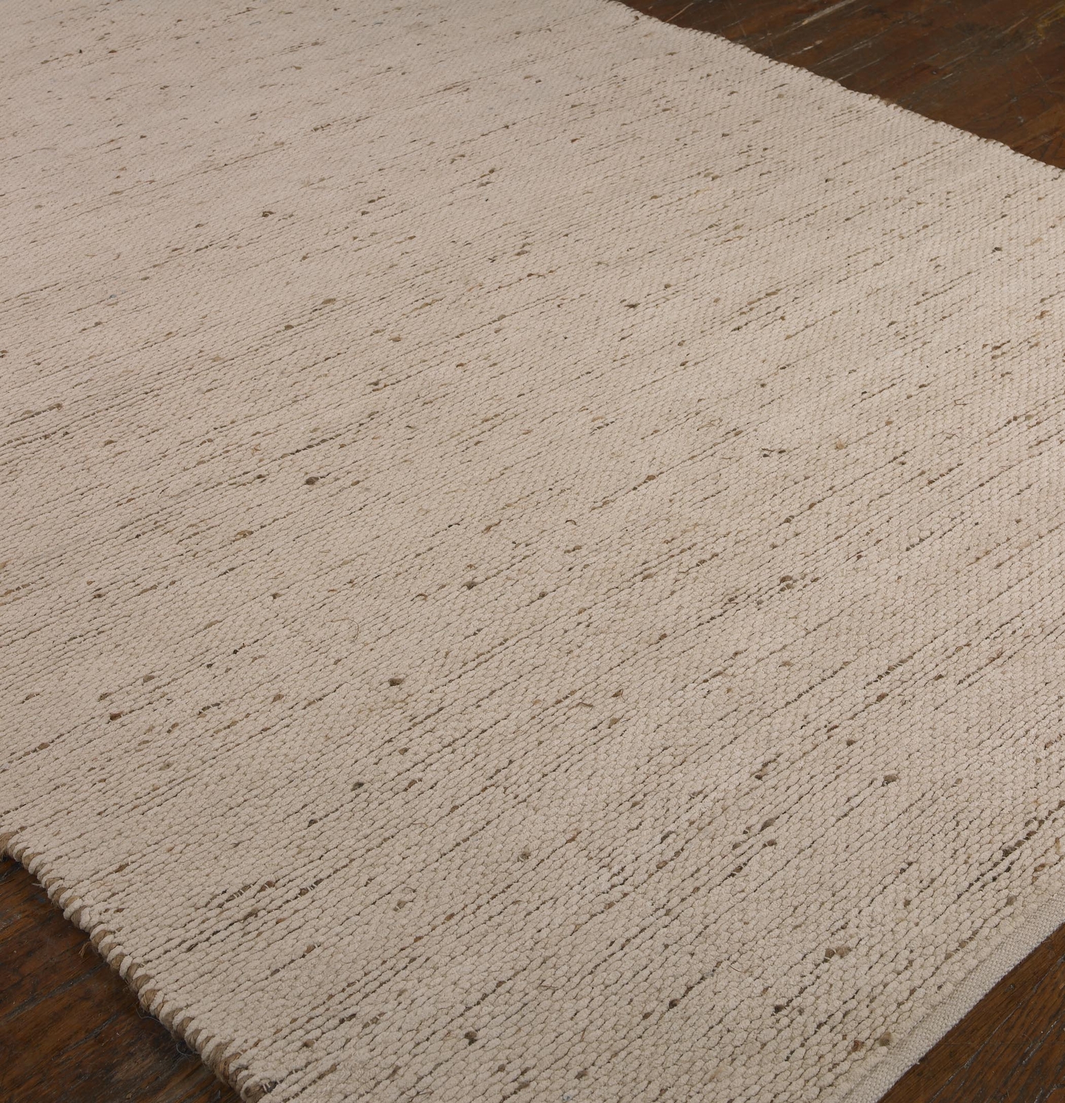 Elegant Reversible Cream White Beige Brown Area Rug 8 x 10 Cotton Chenille Hemp