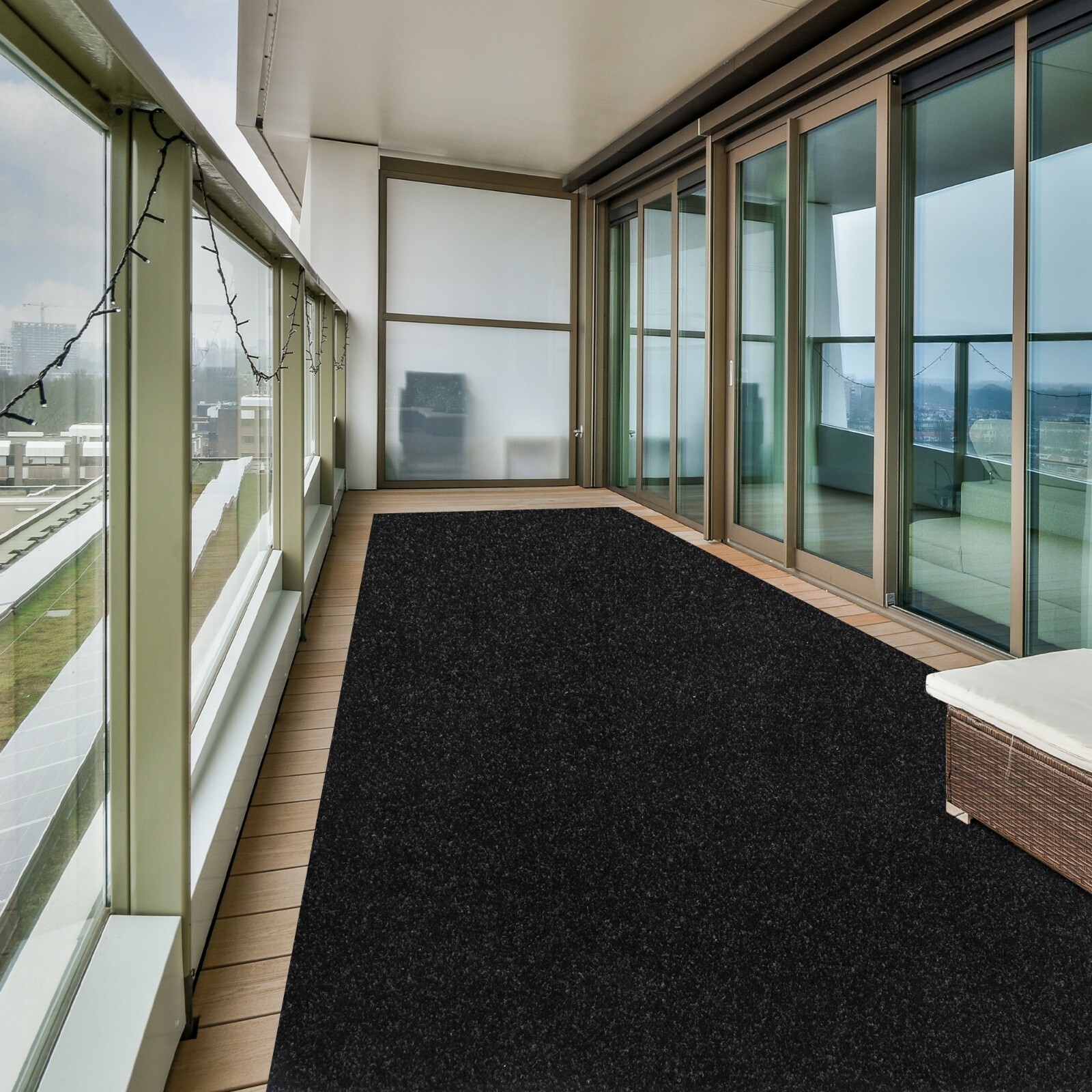 Area Rugs for Living Room or Bedroom, Black Carpet Runner Rug Indoor Mat