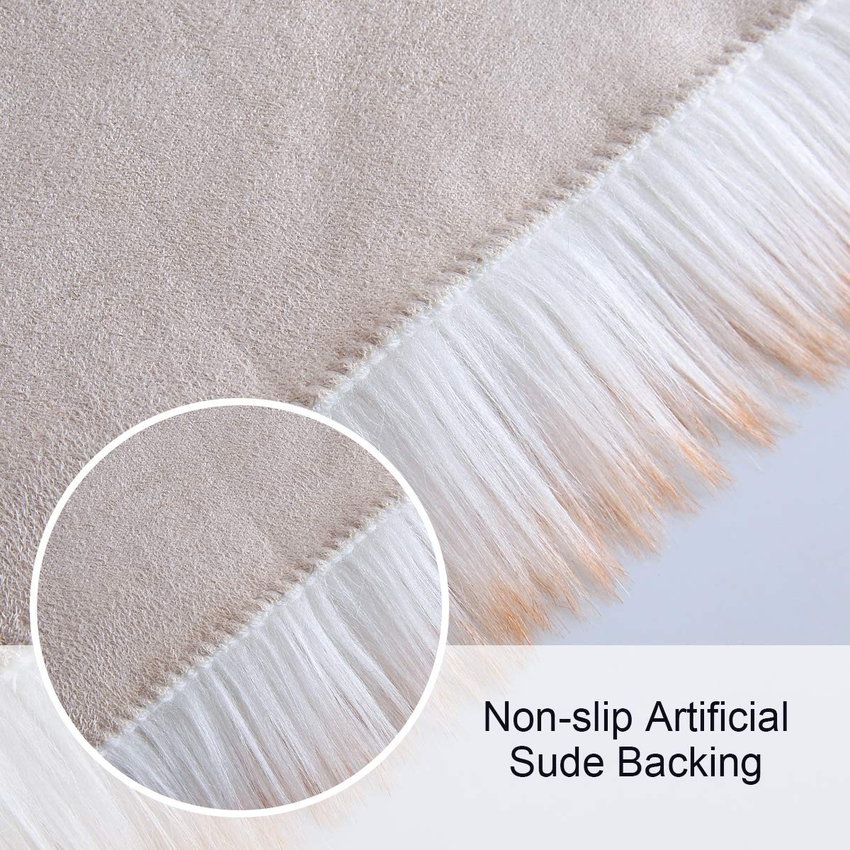 Square Faux Fur Sheepskin Chair Cover Seat Cushion Pad Super Soft Area Rugs f…