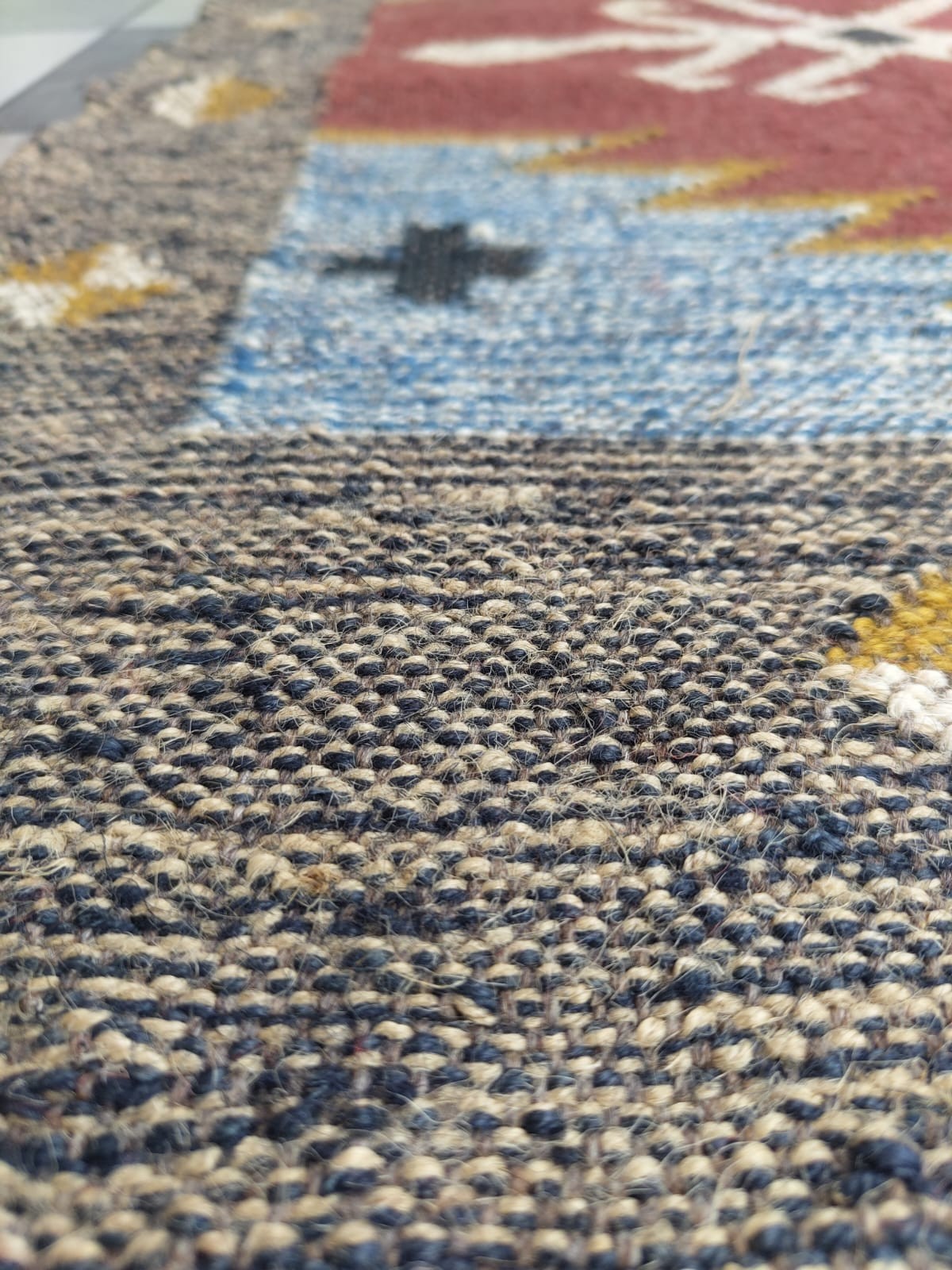 Vintage Handmade Rug Wool Jute Accent Kilim Carpet Living Room Hallway Area Rugs