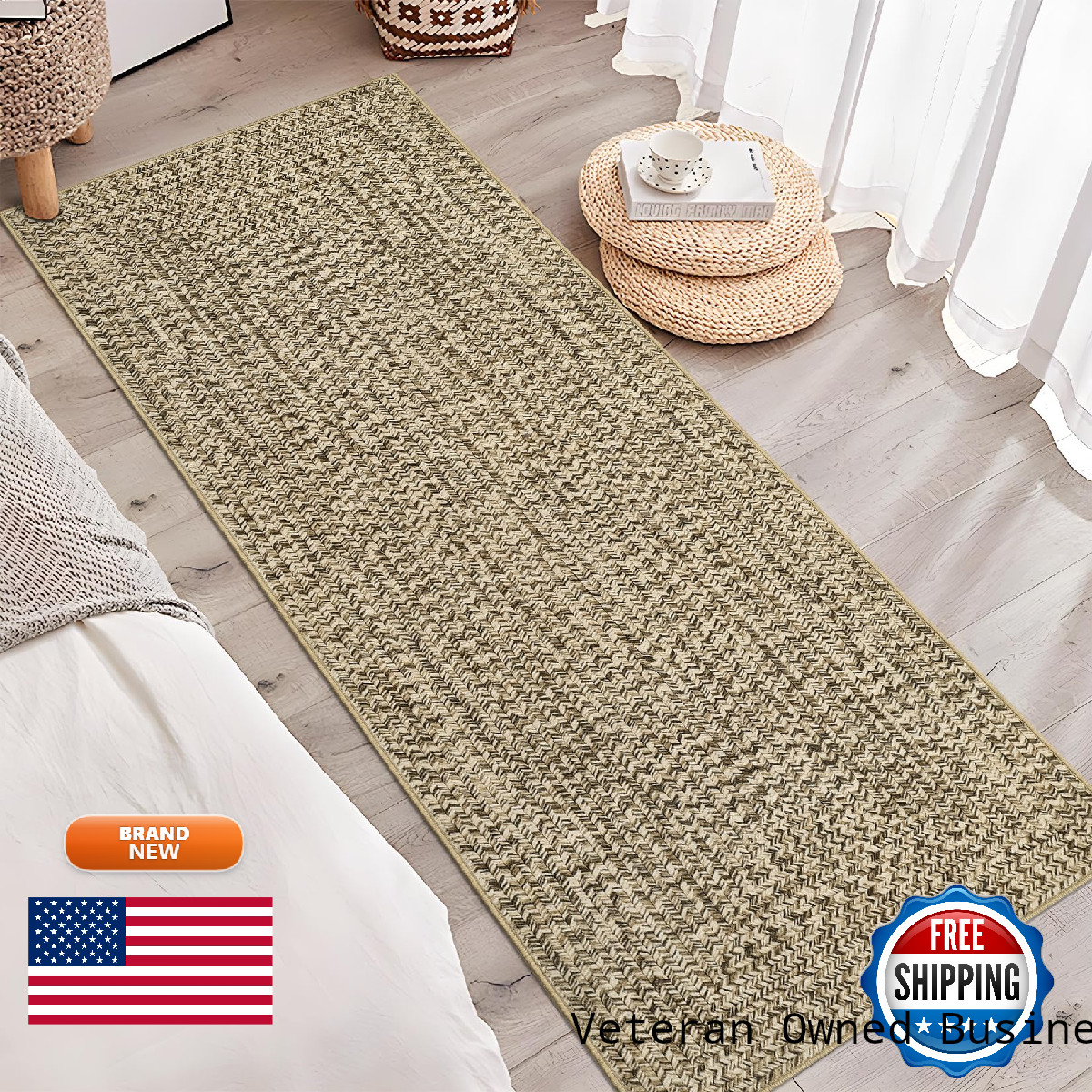 Luxloom Printed Runner Rugs For Hallway 2X10 Washable Kitchen Rug Non Slip