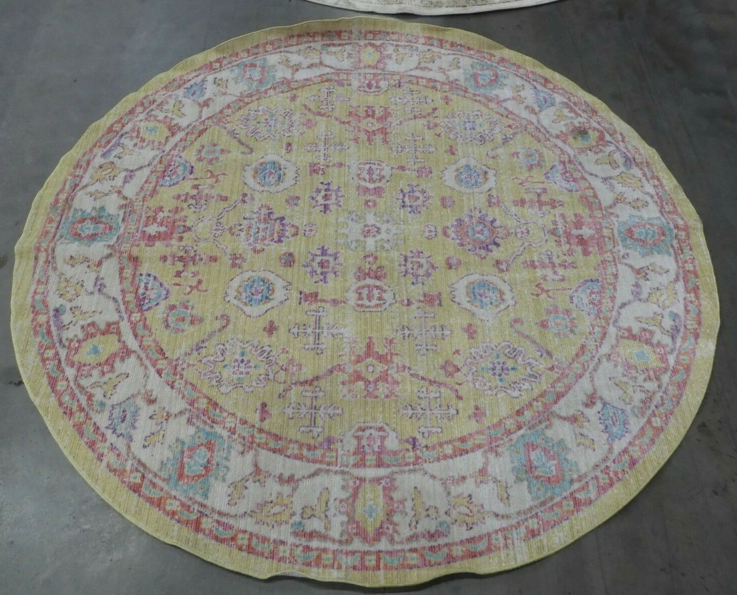 GOLD/ LAVENDER 6′ X 6′ Round Back Stain Rug, Reduced Price 1172608813 WDS313L-6R
