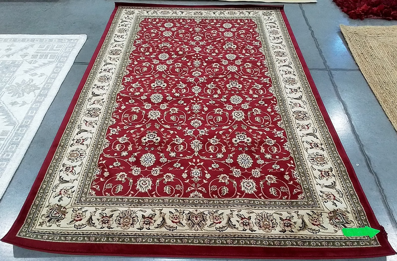 RED / IVORY 6′-0″ x 9′-0″ Damaged Binding Rug Reduced Price 1172805861 LNH312A-6
