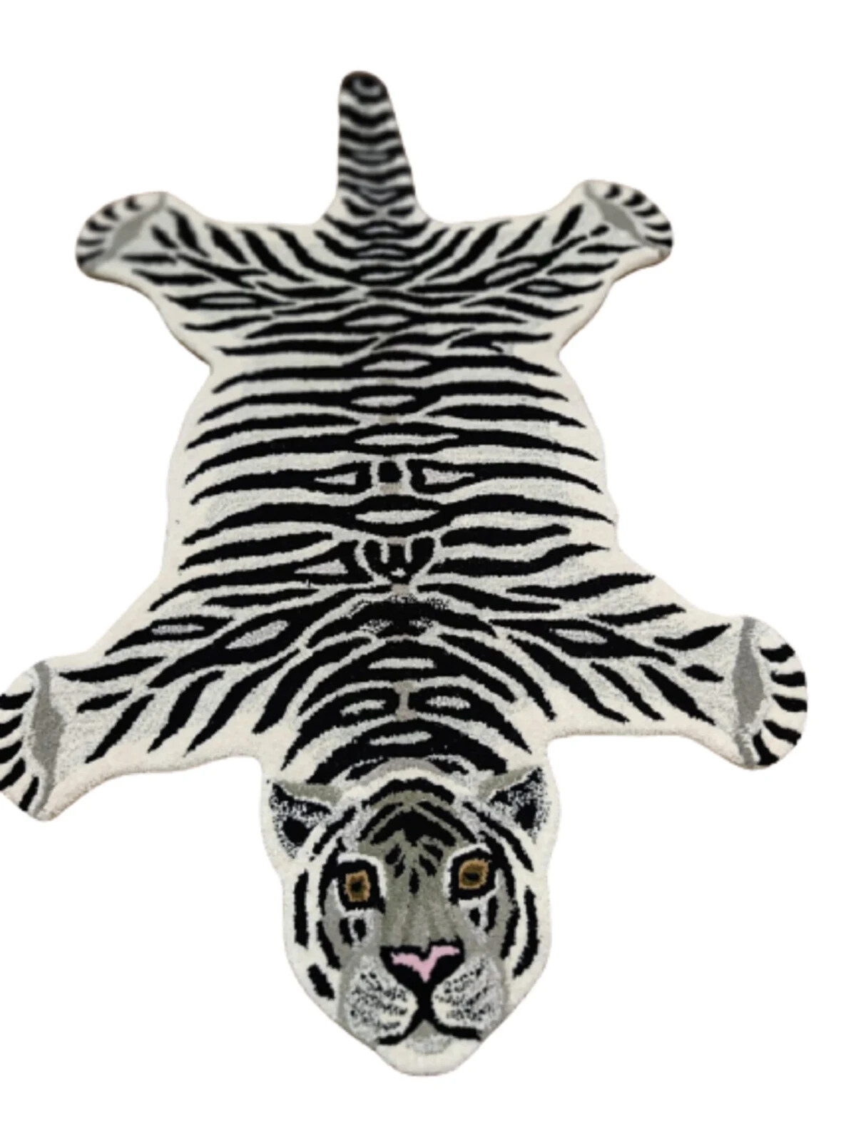 Tiger Rugs 3×5 ft Handmade Hand tufted 100% New Zealand Wool for Any Room Kid