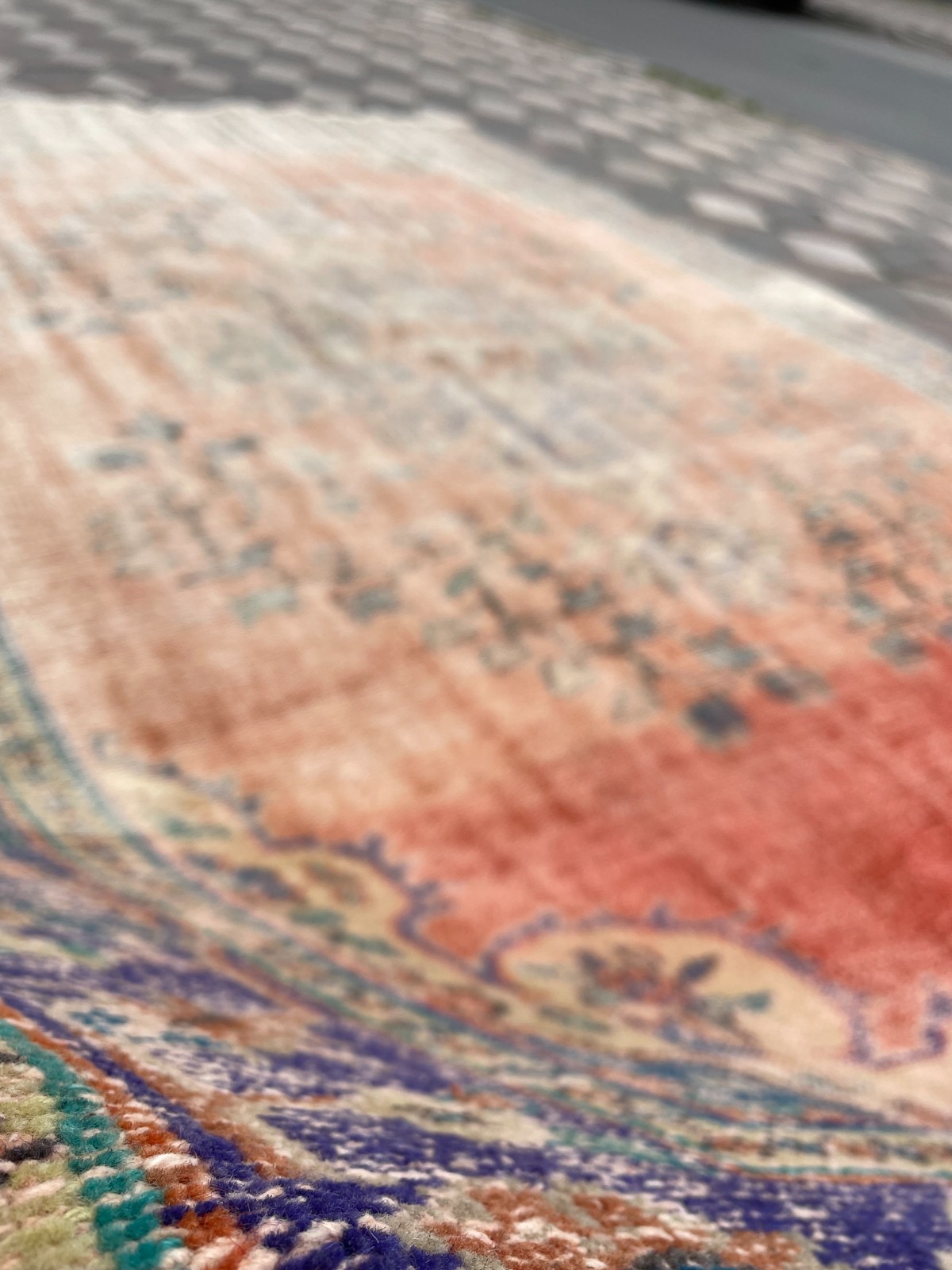 Decorative Rug, 6.3×9.3 feet, Unique Design Carpet, Anatolian Rug, oushak carpet