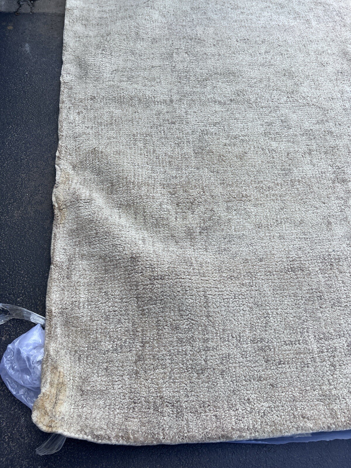 Crate & Barrel Arden Rug Natural Tan Wool Rug 8×10 new old stock floor model See