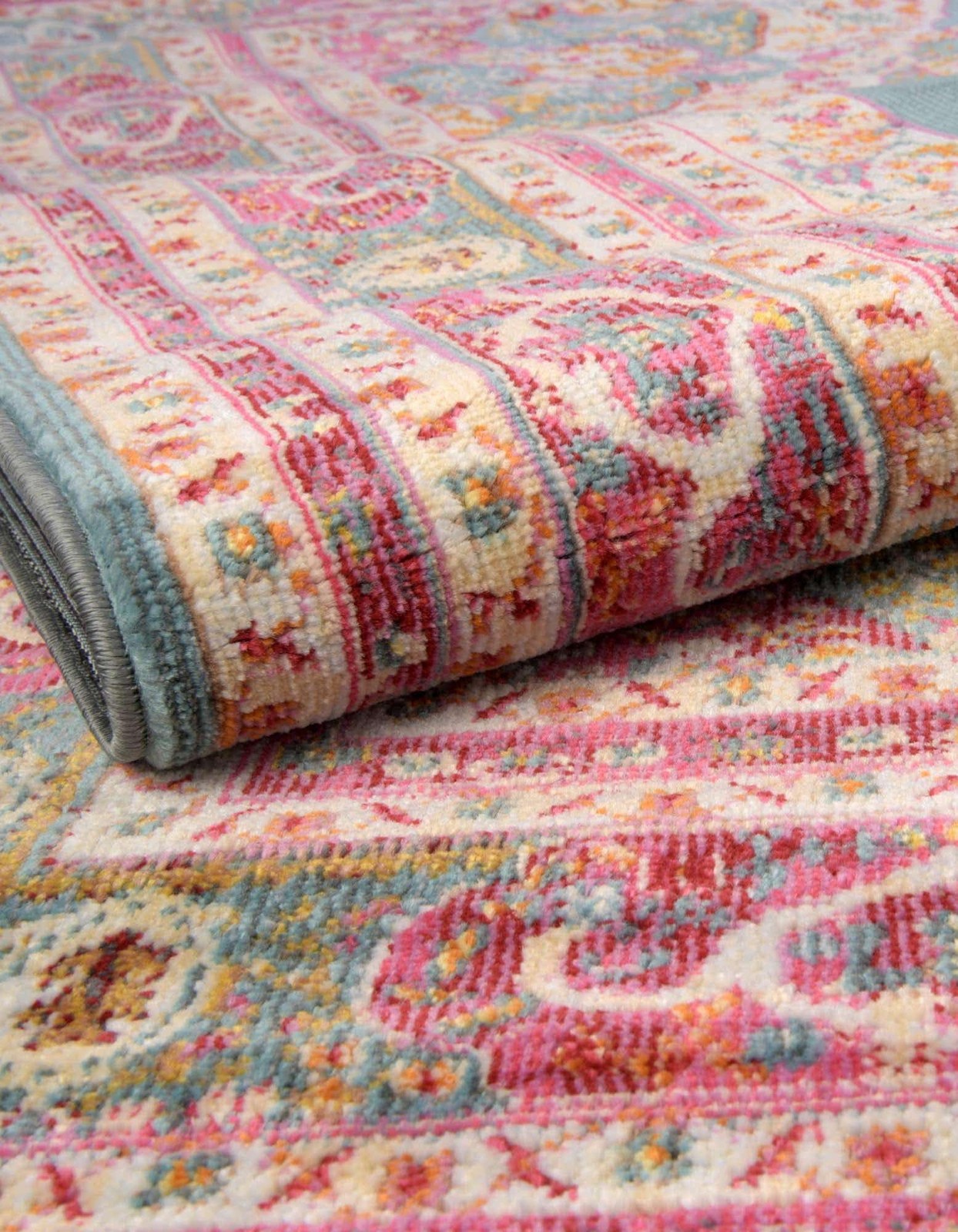 Unique Loom Baracoa Collection Area Rug – 5 1 Octagon Turquoise/ Ivory 3167059