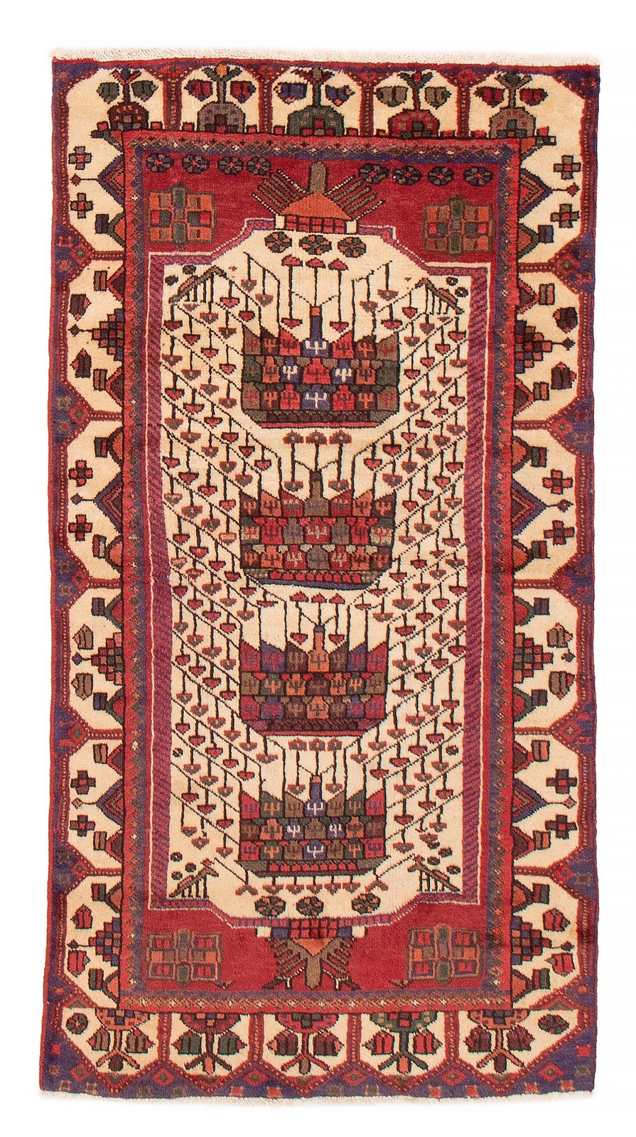 Traditional Vintage Hand-Knotted Area Rug 3’3″ x 6’0″ Oriental Wool Carpet