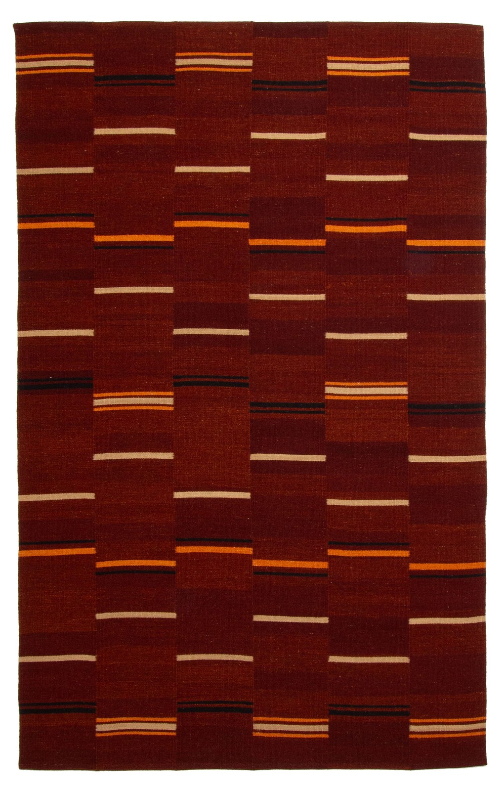 Vintage Hand Woven Turkish Carpet 4’11” x 8’1″ Traditional Wool Kilim Rug