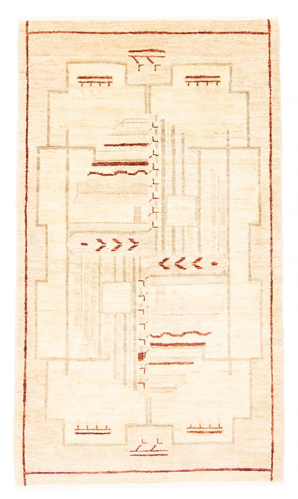 Traditional Hand-knotted Carpet 3’0″ x 5’2″ Wool Oriental Area Rug