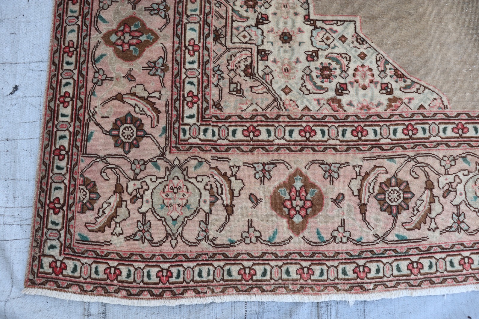 8’0x12’10 ft Vintage Tribal Caucasian Rug, Gray Hand Knotted Veg Dyes Wool Rug