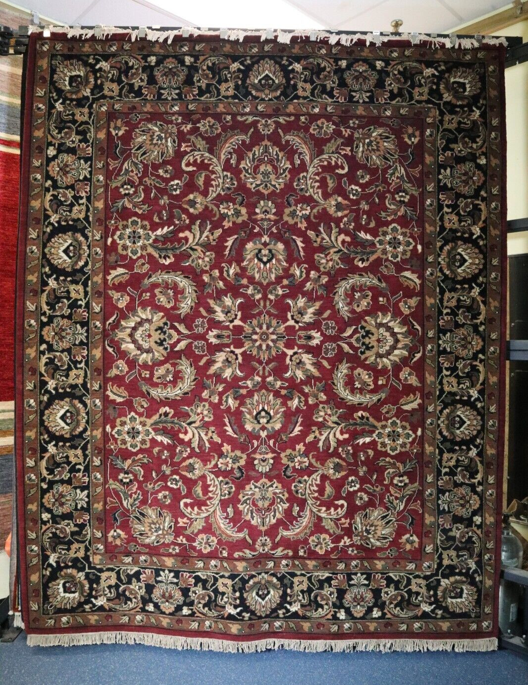 8’0″ x 10’0″ ft. Indian Floral Hand Knotted Wool Geometric Area Traditional Rug