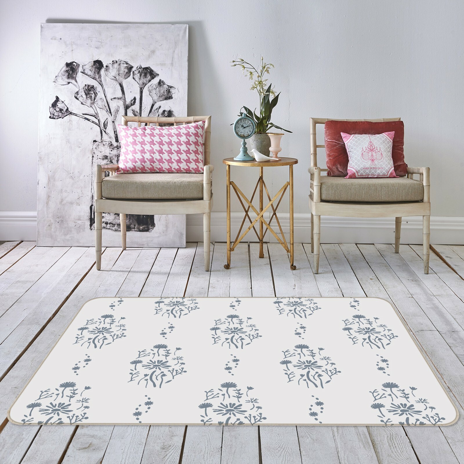 3D Chrysanthemum ZHUA01 Game Non Slip Rug Mat Photo Carpet Jillian Helvey Zoe
