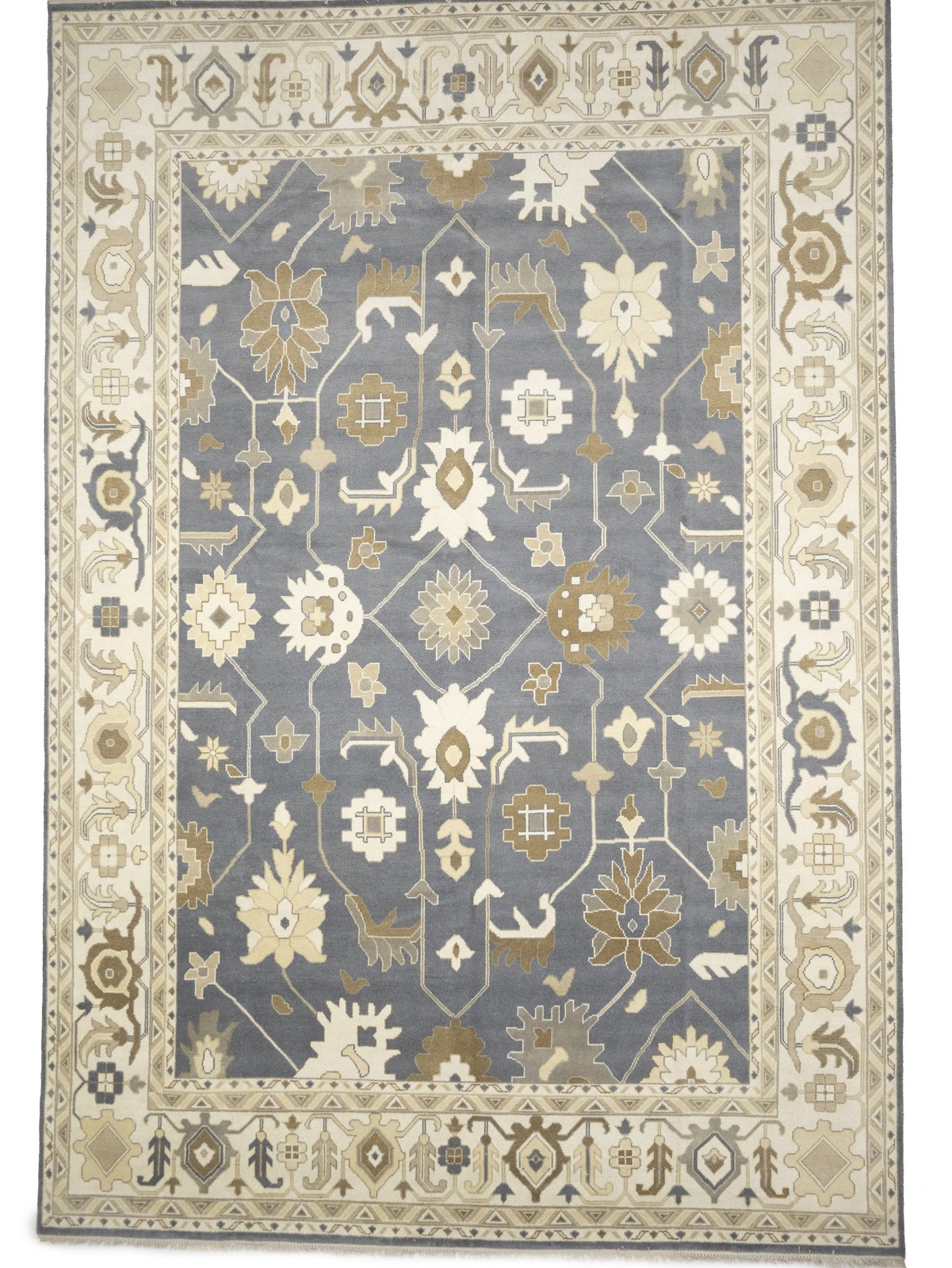 12×18 ft Extra Large Handmade Oushak Oriental Rug Floral Design Carpet Decor