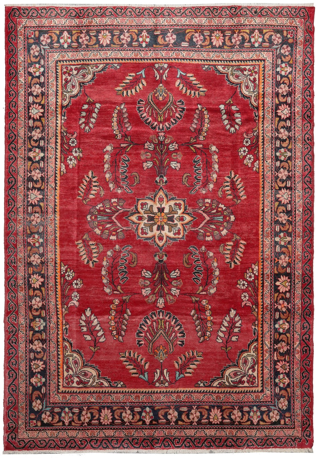 7 x 10 OLD Perrsian Lilihan Rug #F-3048