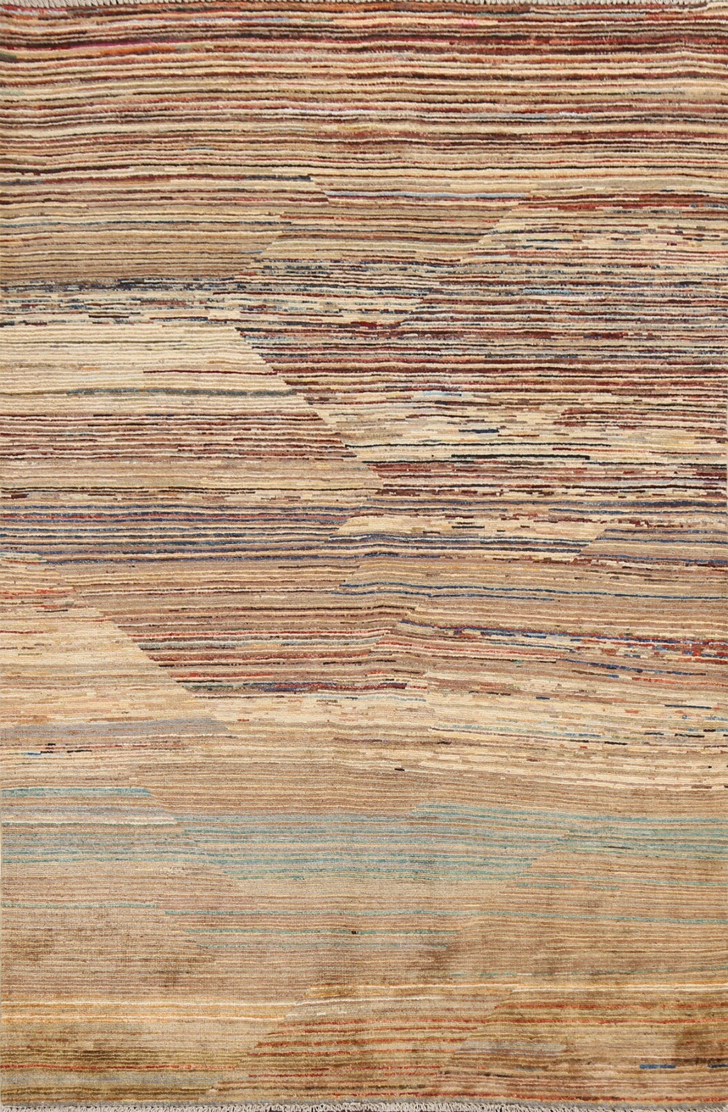 Abstract Contemporary Gabbeh Oriental Area Rug Hand-knotted Wool Carpet 4×6 ft