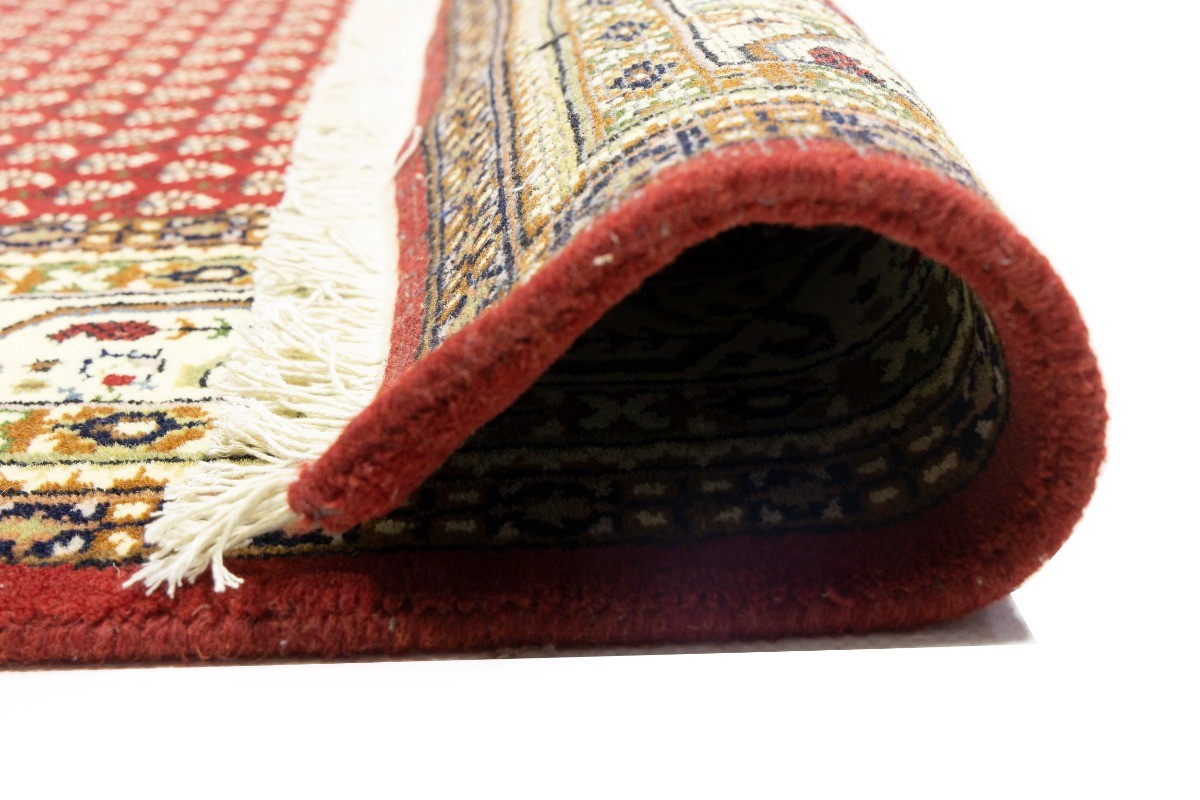 Handmade Indo-Botemir Oriental Rug Red Floral Farmhouse Boho Décor Carpet 6X8 ft