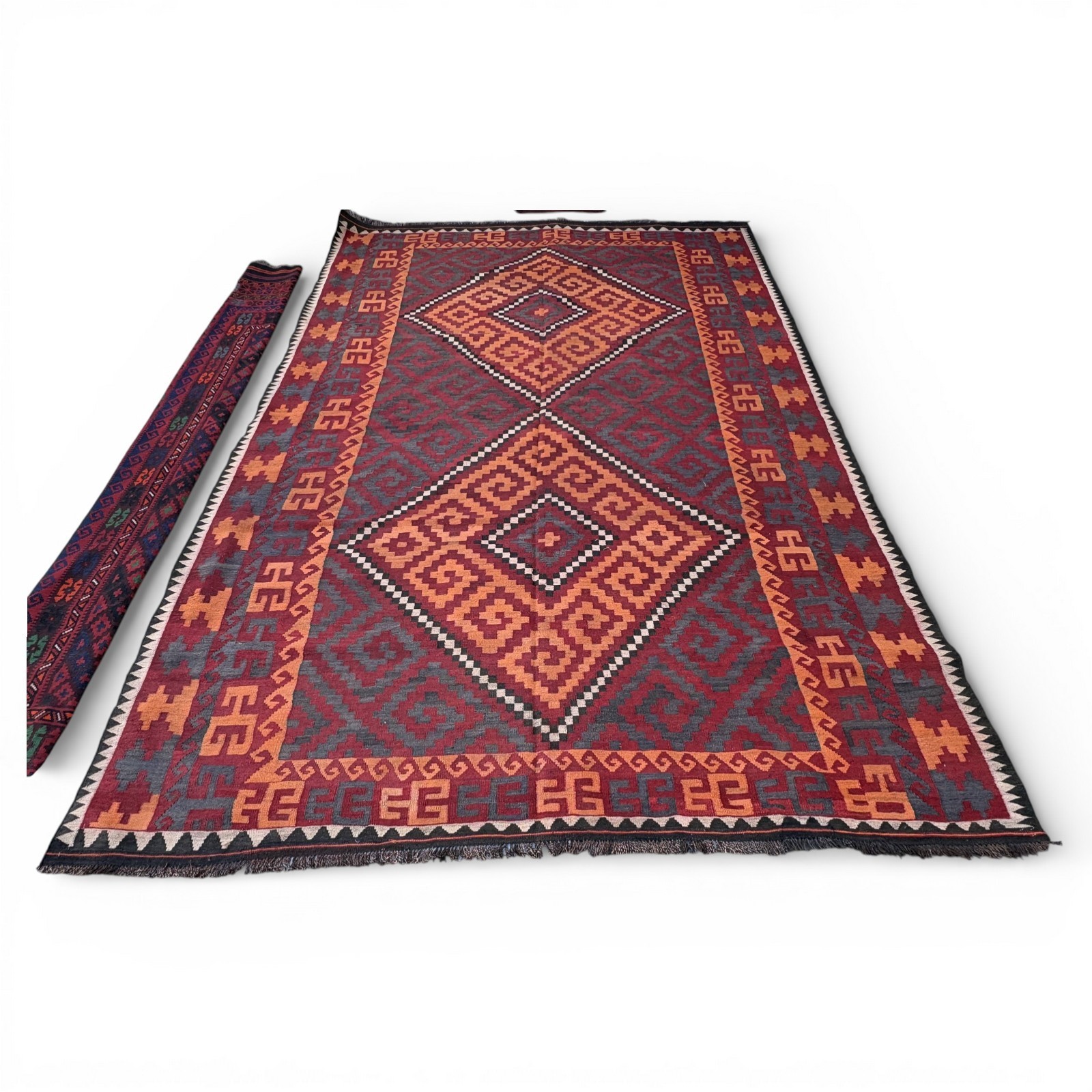 Maimana Ghalmori Kilim 9×15 Large Area Rug Handmade Wool Flatweave 10×15 Carpet