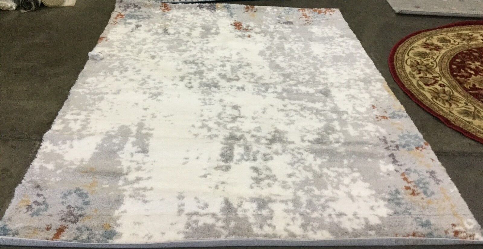 BLUE RUST / IVORY 8′ X 10′ Flaw in Rug, Reduced Price 1172662097 BER579A-8
