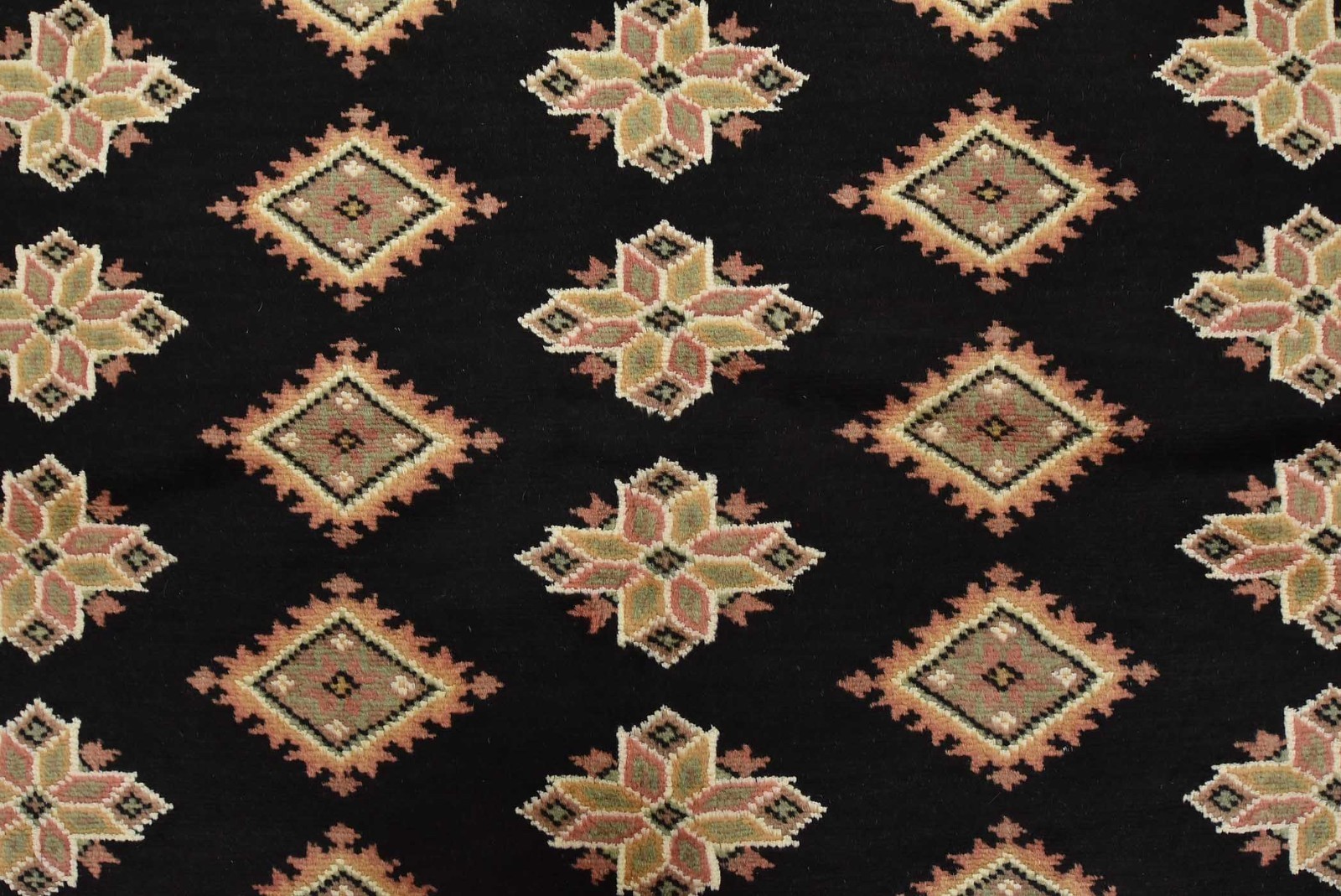 Bokhara Jaldar Rug 5’3” x 8’5” Black Wool Tribal Hand-Knotted Oriental Carpet
