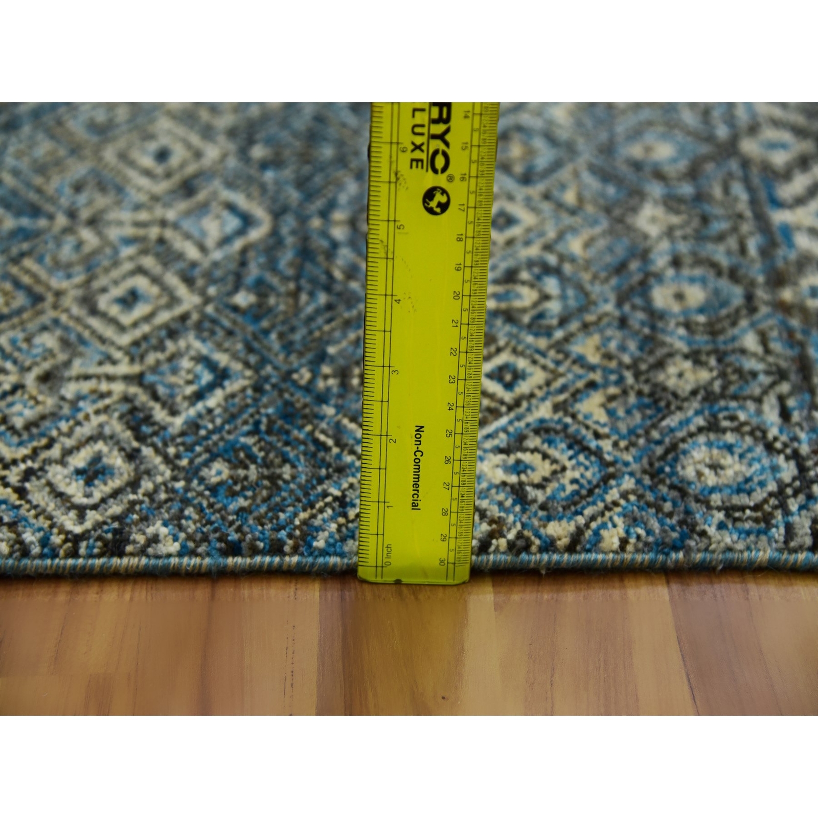 2’6″x6’1″ Blue 100% Wool Hand Knotted Kohinoor Herrita Design Runner Rug R79498
