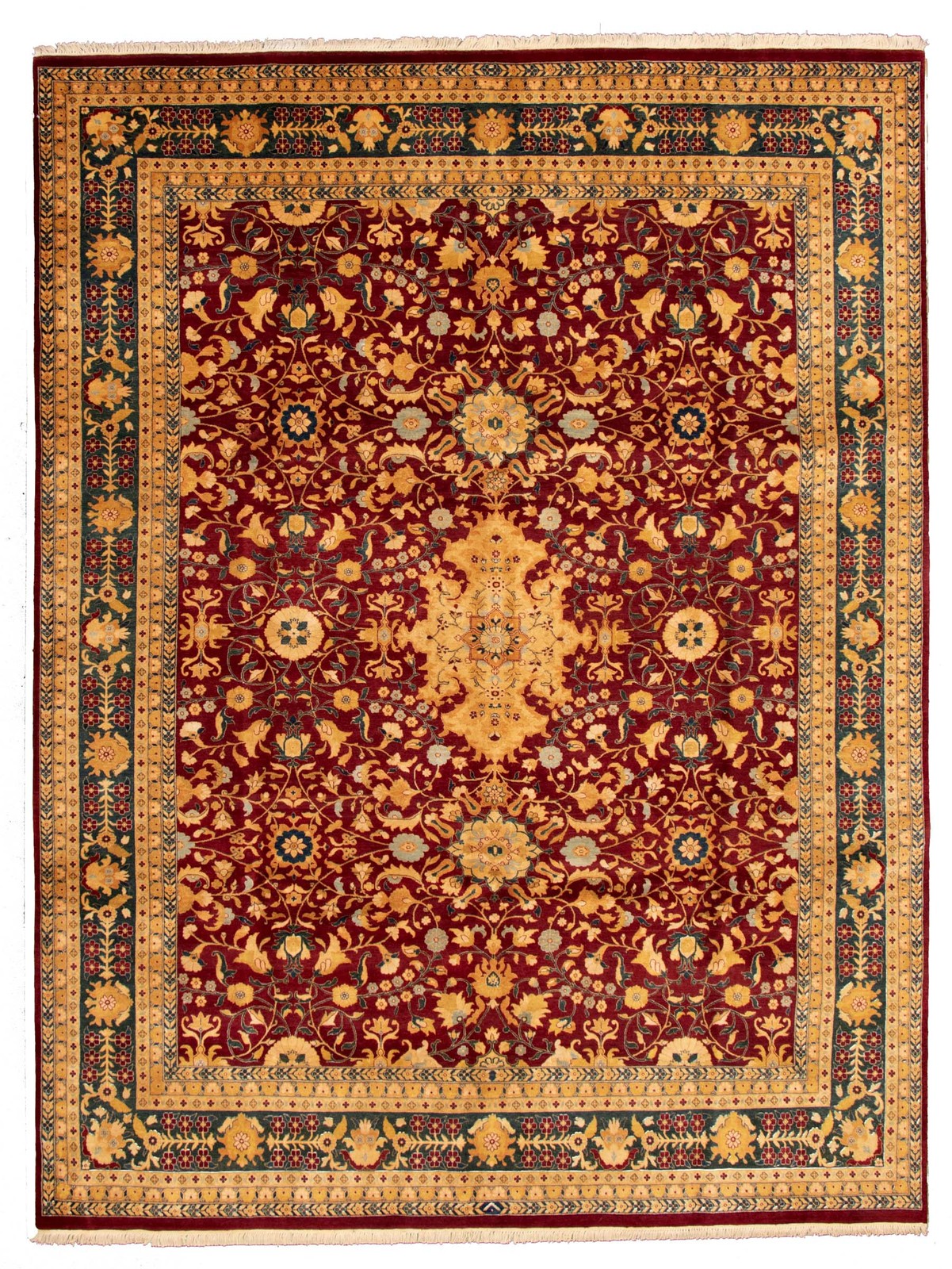 Traditional Hand Knotted Oriental Area Rug 9’1″ x 12’1″ Wool Carpet