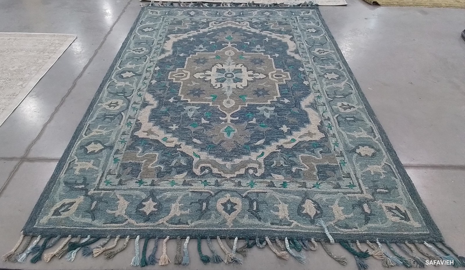 DARK BLUE / GREY 6′-0″ x 9′-0″ Flaw in Rug, Reduced Price 1172802891 APN230A-6