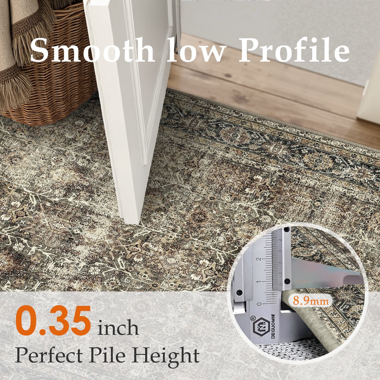 BERTHMEER 9’x12′ Area Rugs for Living Room Bedroom Dining Room – Non-slip