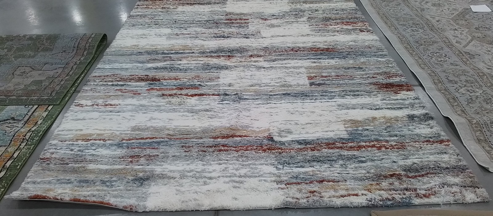 BLUE RUST / IVORY 8′-0″ x 10′-0″ Flaw in Rug, Reduced Price 1172787222 BER541A-8